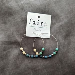 Beaded Hoop Earrings